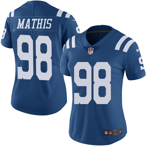 Women's Limited Robert Mathis Nike Jersey Royal Blue - #98 Rush NFL Indianapolis Colts